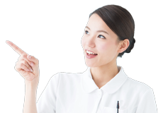 指さし女性